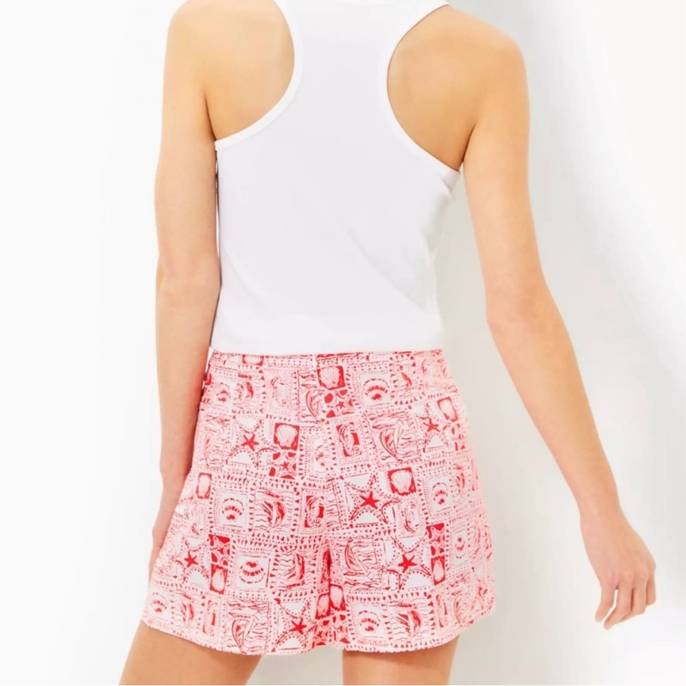 Lilly Pulitzer Red and White Nautical Print Skort - Picture 2 of 7